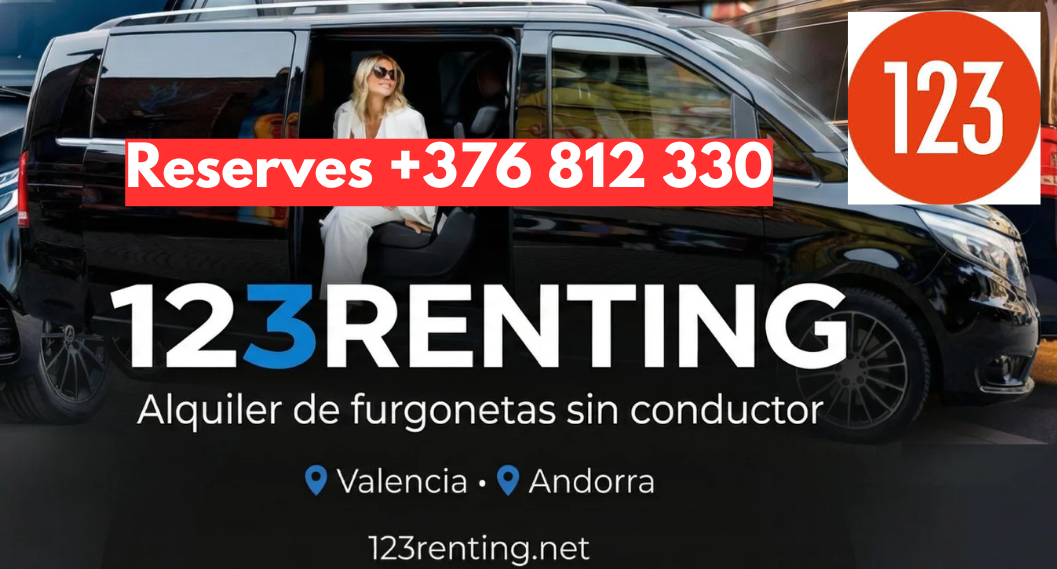 🚗✨ A 123RENTING.NET fem que moure’t sigui fàcil, ràpid i a mida de cada client. Som especialistes per a llogar i compravenda de vehicles, amb una flota que combina cotxes prèmium, opcions més accessibles i furgonetes modernes per a qualsevol necessitat. 🔧 Qualitat garantida Cada vehicle és seleccionat amb cura i passa un control de qualitat rigorós, assegurant que sempre condueixis amb seguretat i confort. Des de models de luxe fins a furgonetes per treballar o viatjar, tots estan equipats amb tecnologia actual, disseny ergonòmic i sistemes de seguretat avançats. 🌍 Importació i exportació de vehicles Si busques un model concret, el portem per a tu. Gestionem importacions i exportacions amb total transparència i vehicles revisats al detall. 📦 Transport de mercaderies, mudances i escapades La nostra flota de furgonetes i vehicles de càrrega s’adapta a qualsevol projecte: – Mudances petites o grans – Viatges d’empresa – Escapades improvisades – Trasllat de material o mercaderies Amb opcions de lloguer a curt o llarg termini, sempre tens el vehicle que necessites, quan el necessites. ⚡ Reserva en minuts Des de la nostra plataforma online pots reservar el teu vehicle en un moment. Ràpid, senzill i sense complicacions. 📍 Oficines a Andorra i València, amb un equip preparat per assessorar-te i oferir-te un servei 100% personalitzat. 123RENTING.NET: mobilitat flexible, qualitat garantida i un servei pensat per fer-te la vida més fàcil. #123Renting #LloguerDeVehicles #FurgonetesAndorra #MobilitatFlexible #VehiclesPremium